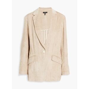 Rag & Bone Margot Corduroy Blazer Women US Size 10 Boyfriend Fit Oversized Beige